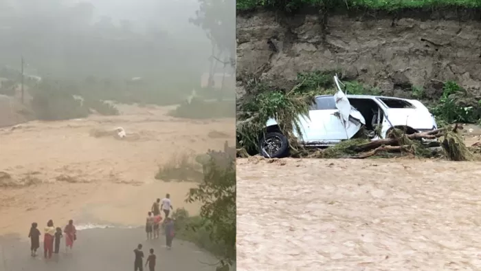 ऊना में बड़ा हादसा, जेजों खड्ड में बह गई गाड़ी; नौ लोगों की मौत, देखें Video